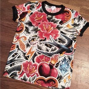 Lularoe Liv Tee - Tattoo print!